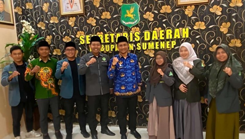 Sekdakab Sumenep Agus Dwi Saputra Saat Menerima Audensi PC IPNU-IPPNU di Ruang Kerjanya, Rabu (17/06/2026)