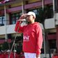 Bupati Sumenep Dr H Achmad Fauzi Wongsojudo SH MH Saat Memimpin Apel Upacara Gabungan dan Pembukaan Lomba2 Memperingati HUT RI Ke-81 di Halaman Kantor Pemkab Sumenep, Senin (03/06/2026)