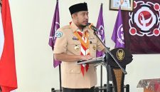 Bupati Sumenep Dr H Achmad Fauzi Wongsojudo, SH, MH Saat Memberikan Sambutan di Acara Rakercab Pramuka 2026