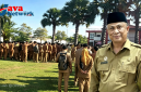Kadisdik Sumenep H Moh Iksan S.Pd.,MT Dengan Latar Apel Upacara Gabungan 