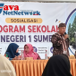 Kadisdik Sumenep H Moh Iksan SPD MT Di Acara Sosialisasi Program Sekolah Ramah yang dipadukan dengan Gerakan Ayah Mengantar Anak di Hari Pertama Sekolah di SMPN 1 Sumenep