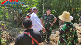Dandim 0827/Sumenep Letkol Inf Citra Persada turun langsung meninjau lokasi pekerjaan yang kini memasuki tahap penggalian pondasi