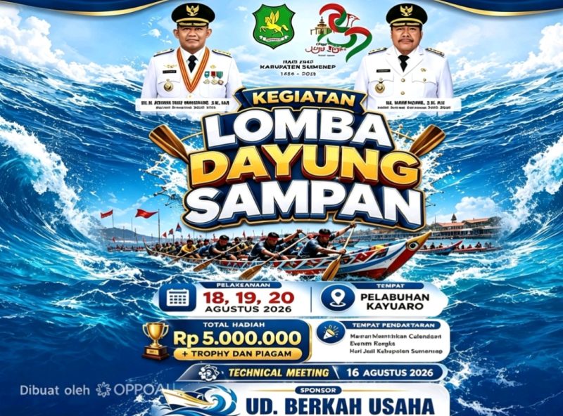 Lomba Dayung Sampan Meriahkan Hari Jadi Sumenep ke-1269, Bupati: Warisan Budaya Adalah Jiwa Daerah