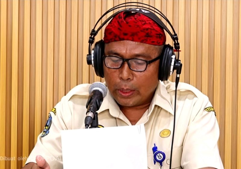 Hasil Tangkapan Layar Saat Kepala UPT PPD Sumenep Samtiono SH MH di acara Dialog Interaktif Bersama RRI Sumenep, Selasa (11/08/2026)