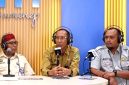 Hasil Tangkapan Layar Kepala Bapenda Sumenep Ferdiansyah Tetrajaya SH (Tengah) Kepala UPT PPD Samtiono SH MH dan Perwakilan Jasa Rahardja Aditya di Acara Dialog Interaktif RRI Pro FM 1, Selasa (11/08/2026)