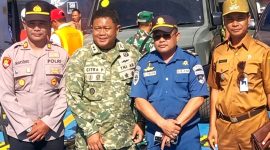 Dandim Sumenep Letkol Inf Citra Persada Didampingi Camat Raas Achmad Fikri, Kapolsek Raas dan Kepala Kesyahbandaran Raas