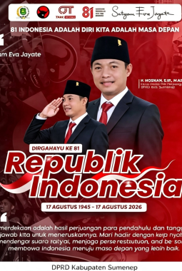 HUT ke-81 RI, Ketua Fraksi PDI Perjuangan Sumenep Ajak Rakyat Hadirkan Kerja Nyata dan Jaga Persatuan