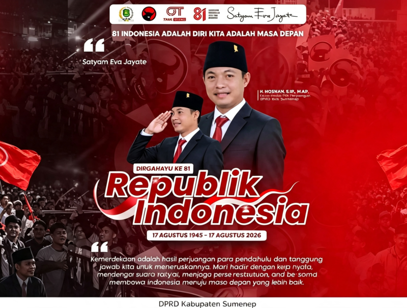 HUT ke-81 RI, Ketua Fraksi PDI Perjuangan Sumenep Ajak Rakyat Hadirkan Kerja Nyata dan Jaga Persatuan