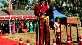 Camat Pragaan H. Indra Hernawan Saat Pimpin Apel Upacara Peringatan HUT RI ke 81 