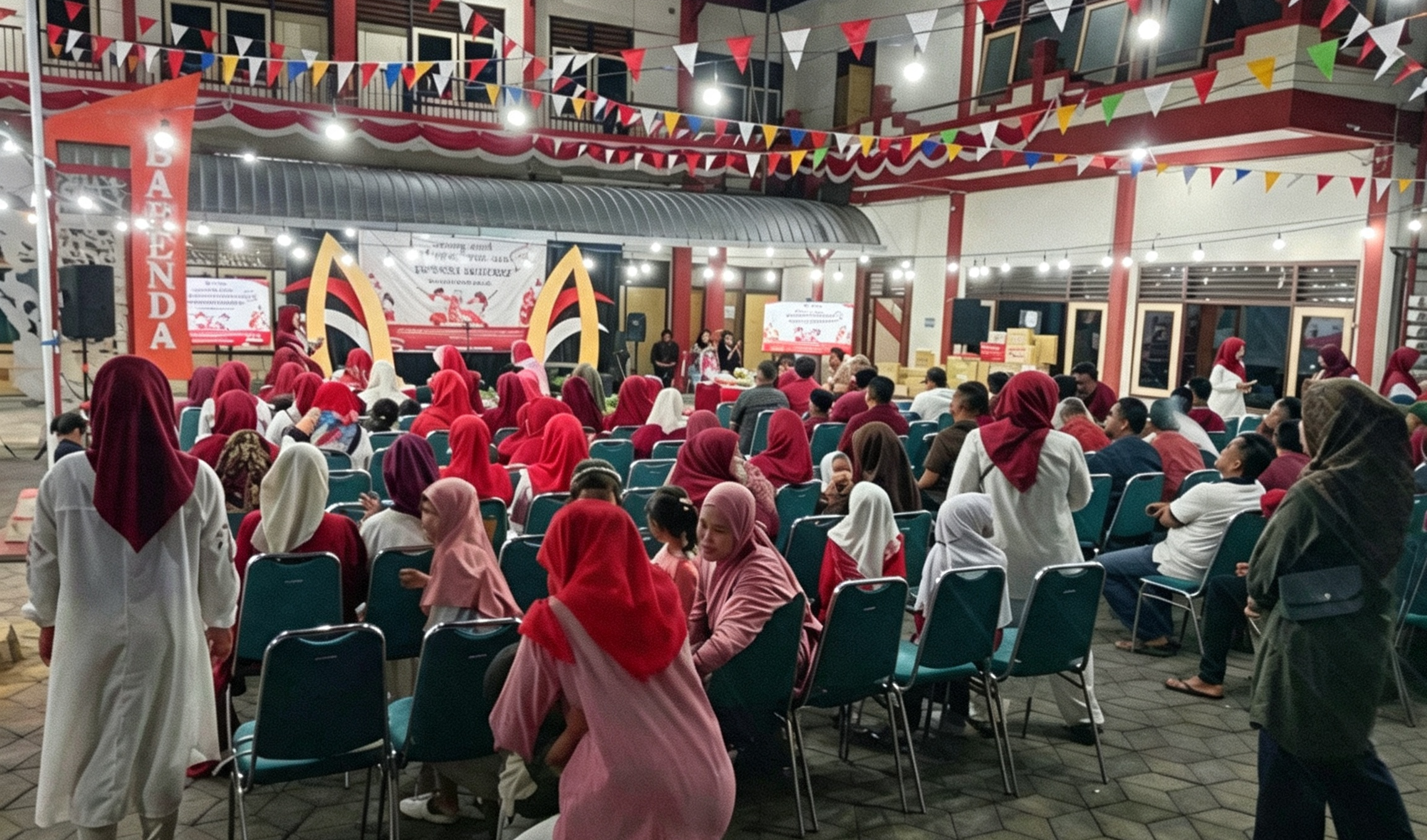 Suasana Malam Tasyakuran HUT RI ke 81 di Bapenda Sumenep, Senin (17/08/2026)