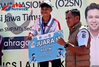 Atlet Kontingen Disdik Sumenep Meisye Sri Angraini Meraih Medali Perunggu pada nomor Tri Lomba Putri di O2SN Jawa Timur 