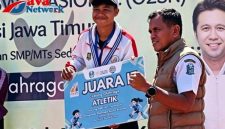 Atlet Kontingen Disdik Sumenep Meisye Sri Angraini Meraih Medali Perunggu pada nomor Tri Lomba Putri di O2SN Jawa Timur