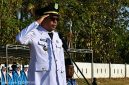 Camat Gapura Kamiludin Spdi, M.AP saat Pimpin Apel Upacara Peringatan HUT RI ke 81 di Kecamatan Gapura, Senin (17/08/2026)